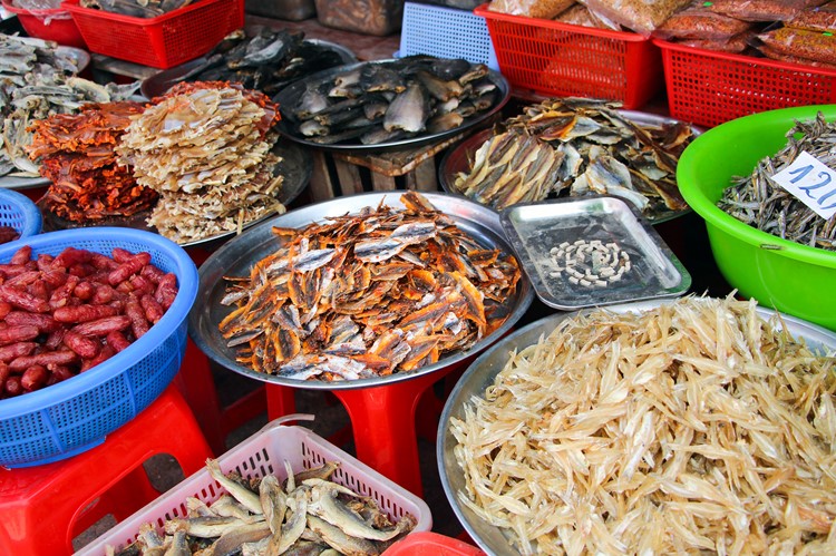 Vis op de markt bij Phu Quoc, Vietnam